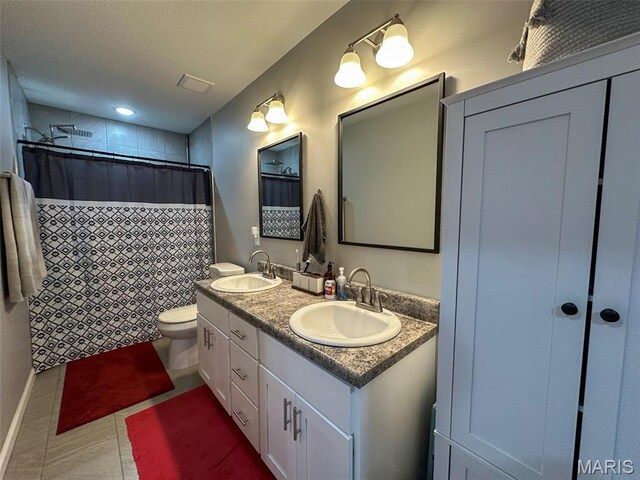 326 Apple Park Way, Poplar Bluff, MO 63901 - full bath featuring double vanity, curtained shower, and tile patterned floors