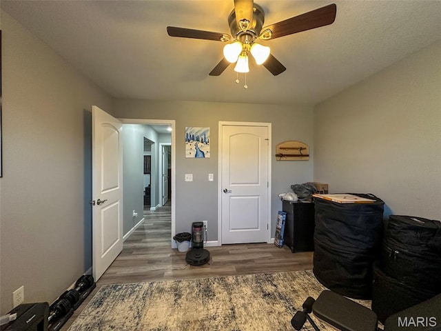 326 Apple Park Way, Poplar Bluff, MO 63901 - office featuring wood finished floors and ceiling fan
