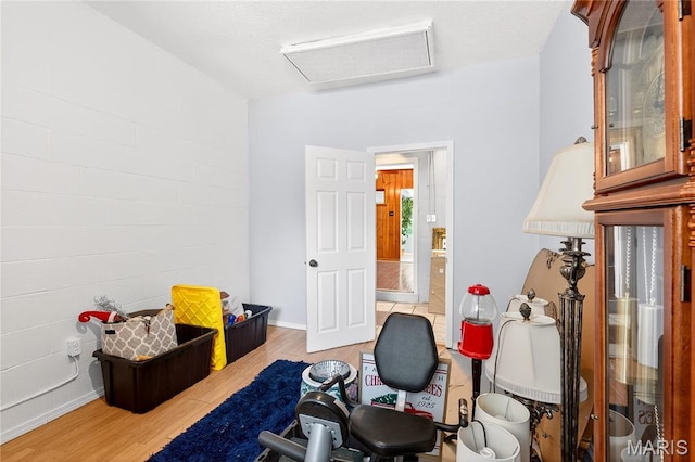 351 N 66th St, Belleville, IL 62223 - home office with light wood-style flooring and attic access