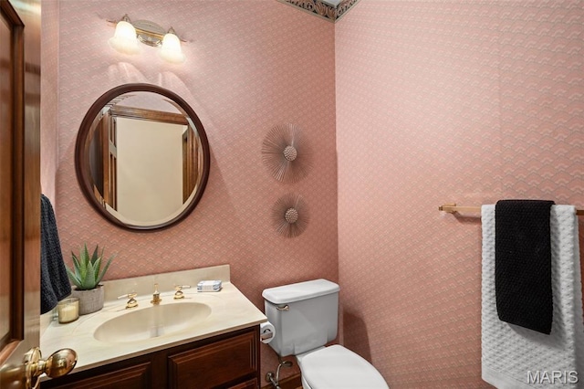 649 Westledge Ct, Des Peres, MO 63131 - bathroom featuring vanity and wallpapered walls