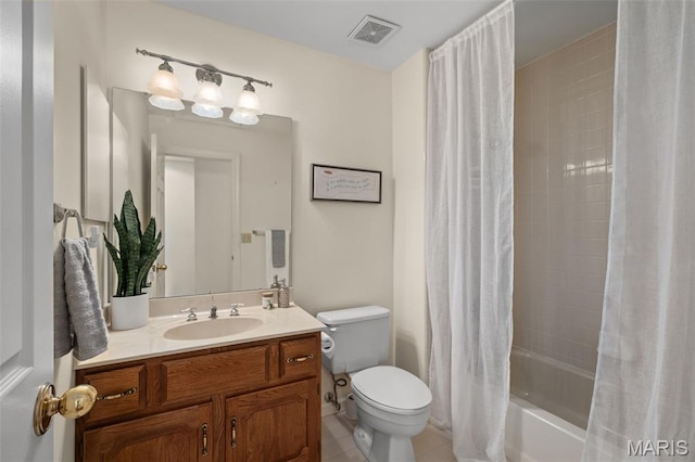 649 Westledge Ct, Des Peres, MO 63131 - bathroom with vanity, tile patterned floors, and shower / tub combo