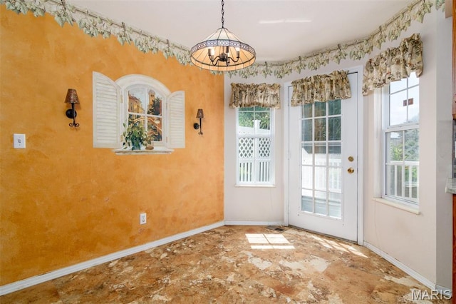 170 Coventry Way, Highland, IL 62249 - doorway featuring a chandelier and baseboards
