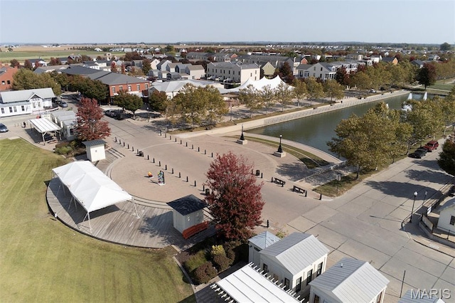 3092 Pirogue St, Saint Charles, MO 63301 - aerial perspective of suburban area with a large body of water