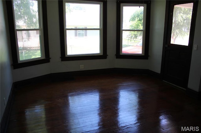 408 W Locust St, Paris, MO 65275 - spare room with dark wood-style flooring and plenty of natural light