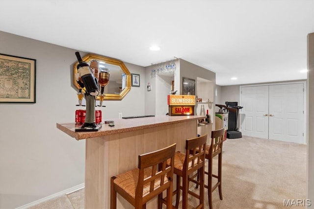 1843 Manor Hill Rd, Saint Louis, MO 63131 - indoor bar with light colored carpet and recessed lighting