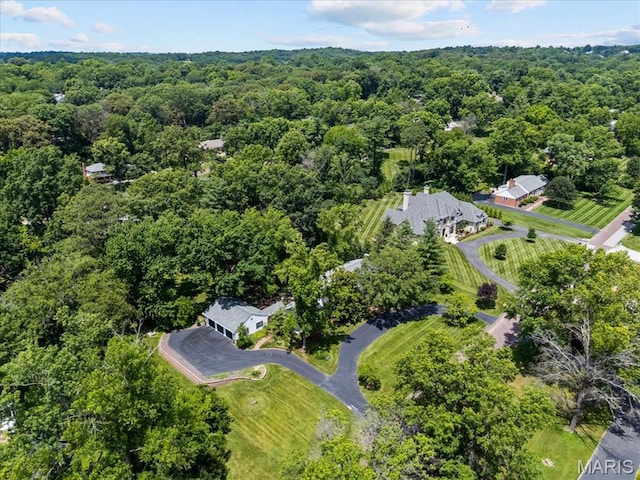 1843 Manor Hill Rd, Saint Louis, MO 63131 - view of property location featuring a heavily wooded area