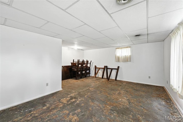 1467 Crystal Heights Rd, Crystal City, MO 63019 - below grade area with baseboards and a paneled ceiling
