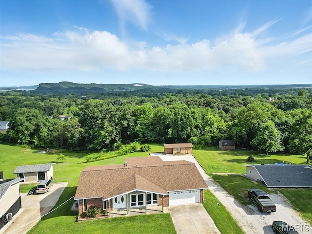 1467 Crystal Heights Rd, Crystal City, MO 63019 - aerial view of property and surrounding area with a forest