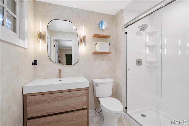 447 Maymont Dr, Ballwin, MO 63011 - bathroom with vanity and a stall shower