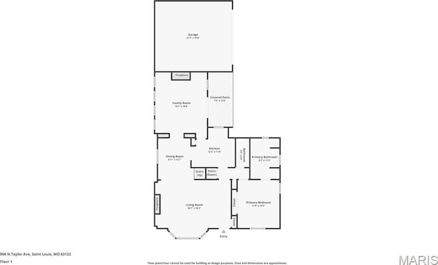 906 N Taylor Ave, Saint Louis, MO 63122 - view of property floor plan
