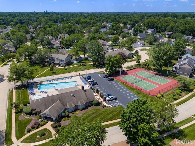 15747 Cedarmill Dr, Chesterfield, MO 63017 - aerial view of a pool area
