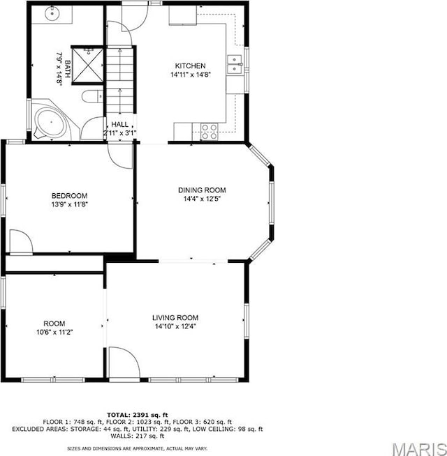 3090 Hanover Rd, Waterloo, IL 62298 - view of floor plan / room layout