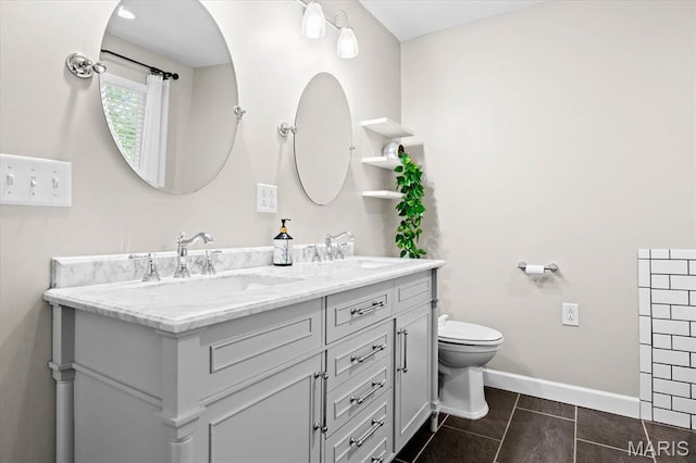 1026 Timber Creek Ln, Ofallon, IL 62269 - bathroom with double vanity and tile patterned floors