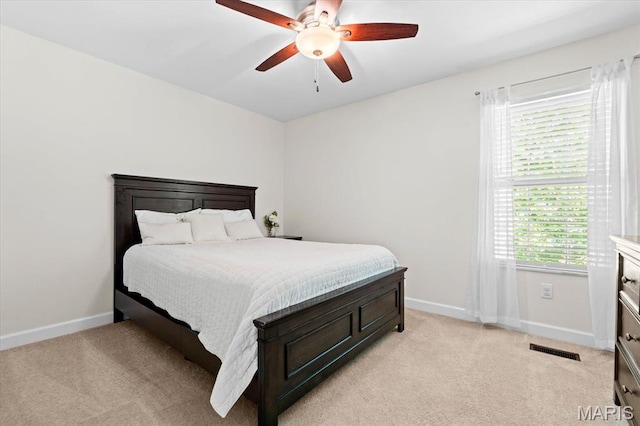 1026 Timber Creek Ln, Ofallon, IL 62269 - bedroom with light carpet and a ceiling fan