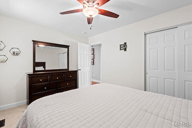 1026 Timber Creek Ln, Ofallon, IL 62269 - carpeted bedroom featuring a closet and a ceiling fan