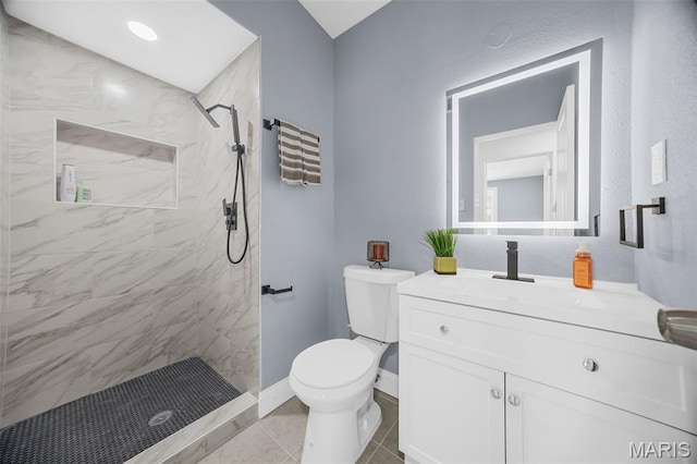 6822 Friarwood Dr, Saint Louis, MO 63134 - bathroom featuring vanity, a shower stall, and tile patterned floors