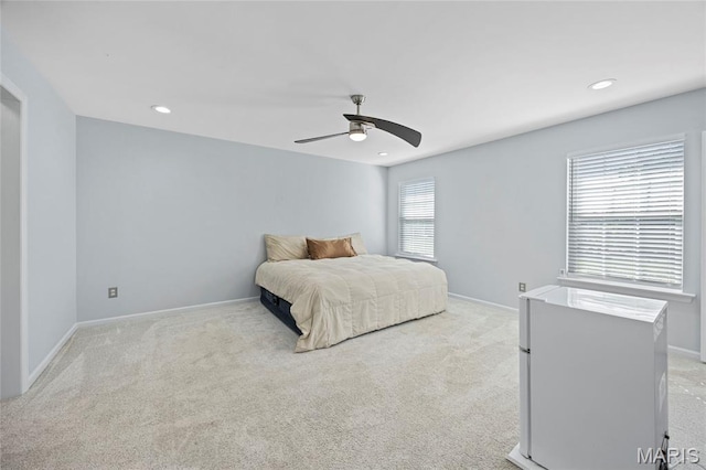 3112 Bentwater Pl, Saint Charles, MO 63301 - bedroom featuring carpet flooring, recessed lighting, and ceiling fan