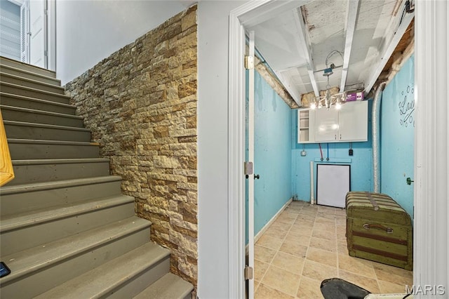 3112 Bentwater Pl, Saint Charles, MO 63301 - stairway with tile patterned floors