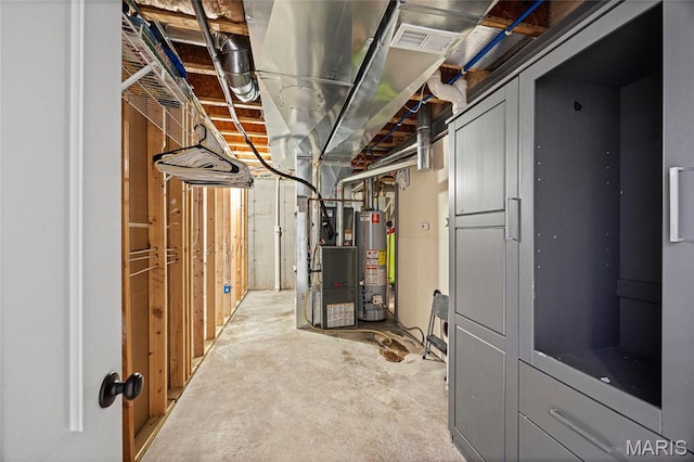 3112 Bentwater Pl, Saint Charles, MO 63301 - unfinished below grade area with water heater and heating unit