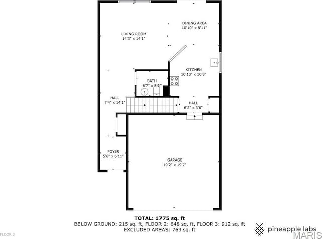 3112 Bentwater Pl, Saint Charles, MO 63301 - view of property floor plan