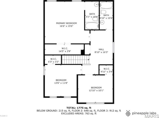 3112 Bentwater Pl, Saint Charles, MO 63301 - view of room layout