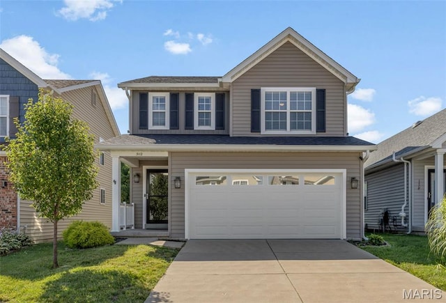 3112 Bentwater Pl, Saint Charles, MO 63301 - traditional home featuring a garage, concrete driveway, and a front lawn