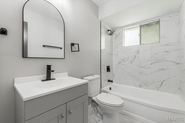 200 Francisca Dr, Florissant, MO 63031 - bathroom with vanity, marble finish flooring, and washtub / shower combination
