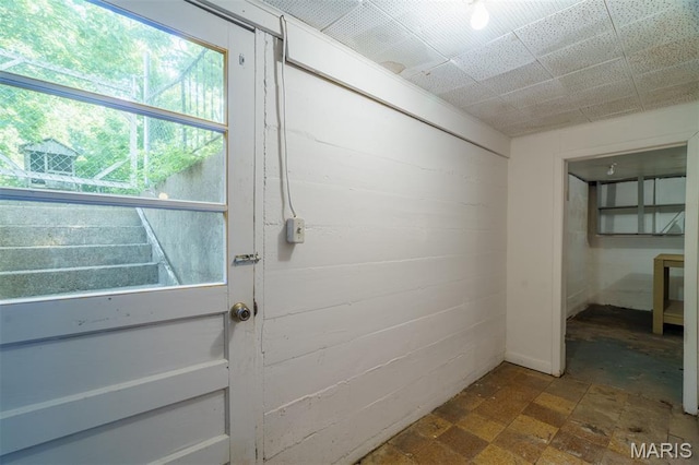517 E 2nd St, Rolla, MO 65401 - hallway featuring concrete block wall