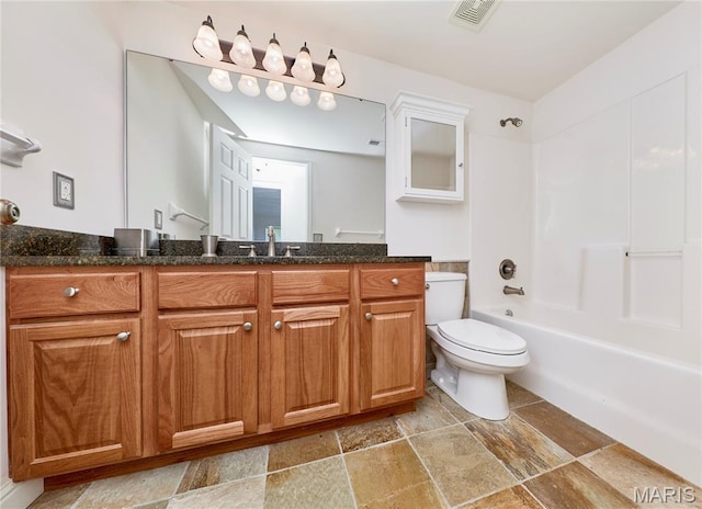 5 Tucker Manor Ct, Wentzville, MO 63385 - full bath featuring vanity, stone tile flooring, and bathtub / shower combination