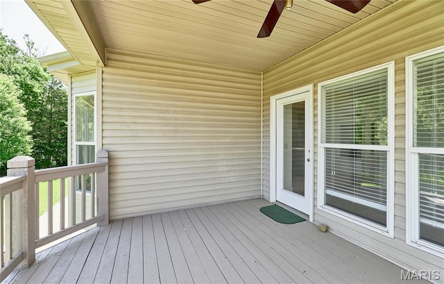 5 Tucker Manor Ct, Wentzville, MO 63385 - deck with a ceiling fan