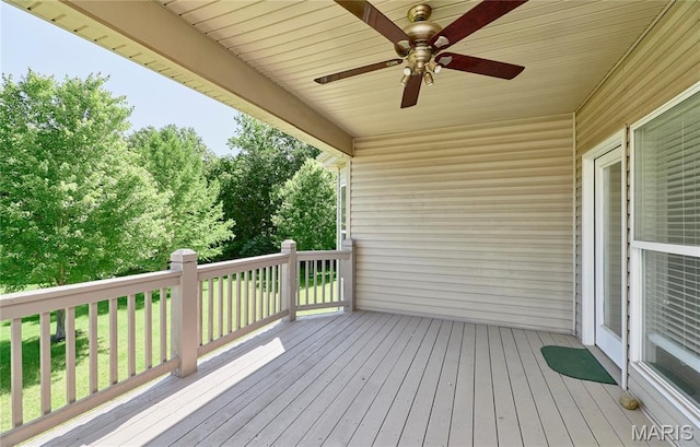 5 Tucker Manor Ct, Wentzville, MO 63385 - wooden deck featuring ceiling fan