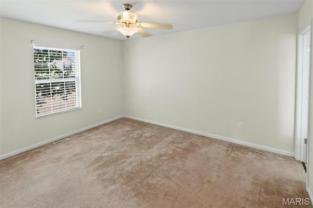 412 Audry Dr, Dupo, IL 62239 - carpeted spare room featuring ceiling fan and baseboards