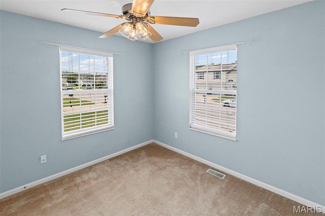 412 Audry Dr, Dupo, IL 62239 - spare room featuring a ceiling fan and carpet flooring