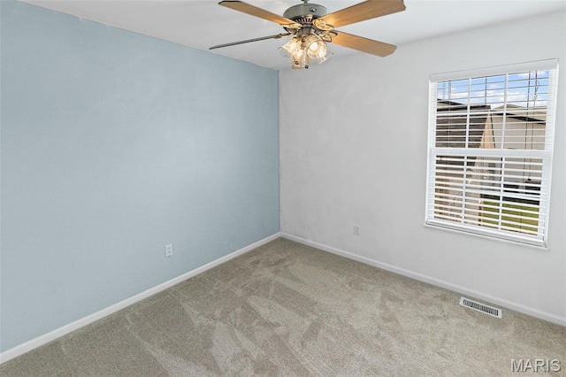412 Audry Dr, Dupo, IL 62239 - carpeted empty room with baseboards and a ceiling fan