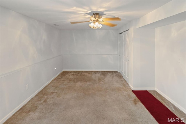 412 Audry Dr, Dupo, IL 62239 - unfurnished bedroom featuring carpet floors, ceiling fan, and a closet