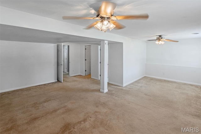 412 Audry Dr, Dupo, IL 62239 - carpeted empty room with a ceiling fan and baseboards