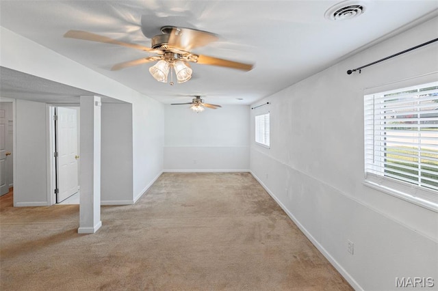 412 Audry Dr, Dupo, IL 62239 - spare room featuring a ceiling fan and light carpet