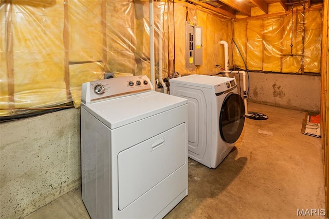 412 Audry Dr, Dupo, IL 62239 - washroom featuring independent washer and dryer and electric panel