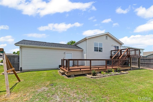 412 Audry Dr, Dupo, IL 62239 - back of house with a wooden deck