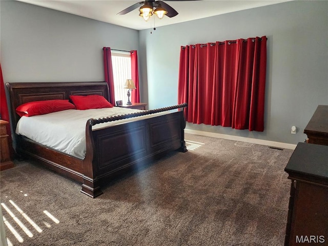 9339 Prairie Ridge Rd, Walsh, IL 62297 - bedroom featuring carpet and a ceiling fan