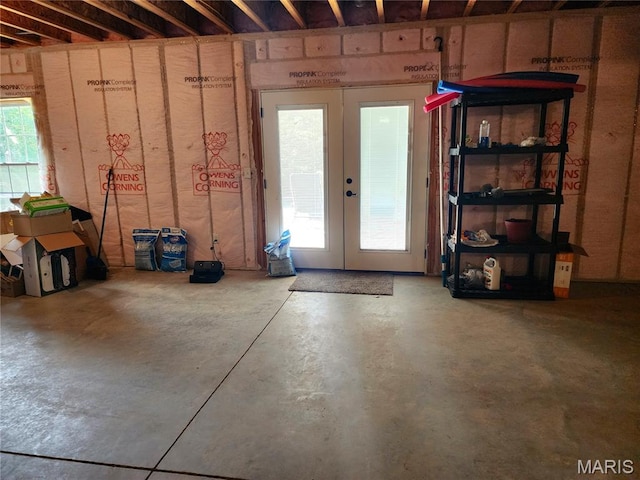 9339 Prairie Ridge Rd, Walsh, IL 62297 - garage featuring french doors
