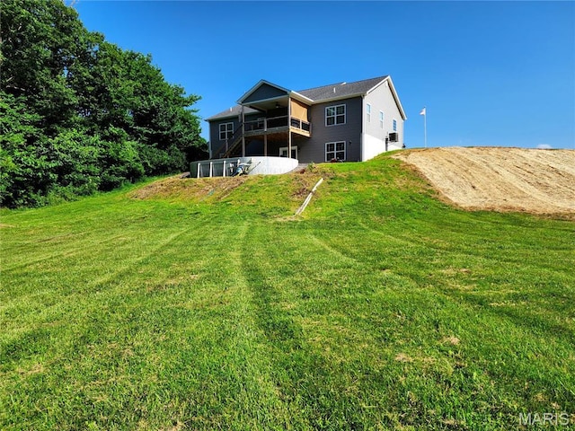 9339 Prairie Ridge Rd, Walsh, IL 62297 - back of property with a lawn