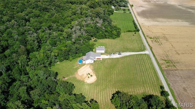 9339 Prairie Ridge Rd, Walsh, IL 62297 - aerial overview of property's location featuring rural landscape