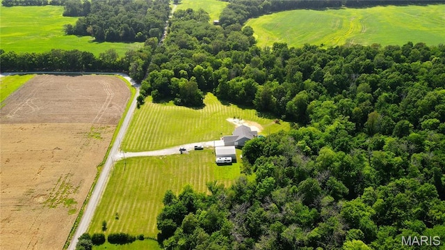 9339 Prairie Ridge Rd, Walsh, IL 62297 - aerial view of sparsely populated area with property boundaries highlighted