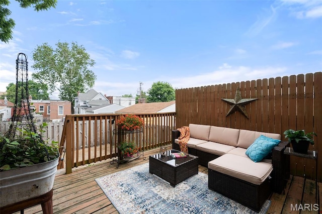 6505 Michigan Ave, Saint Louis, MO 63111 - wooden deck with an outdoor hangout area