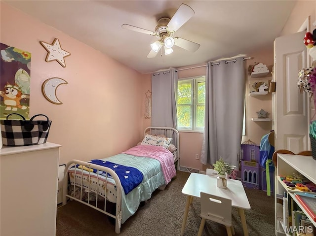 914 Ruby Dr, Farmington, MO 63640 - bedroom featuring carpet floors and ceiling fan