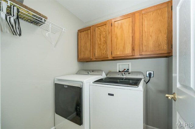 7202 Geneva Manor Ct, Oakville Township, MO 63129 - laundry room with cabinet space and washing machine and dryer