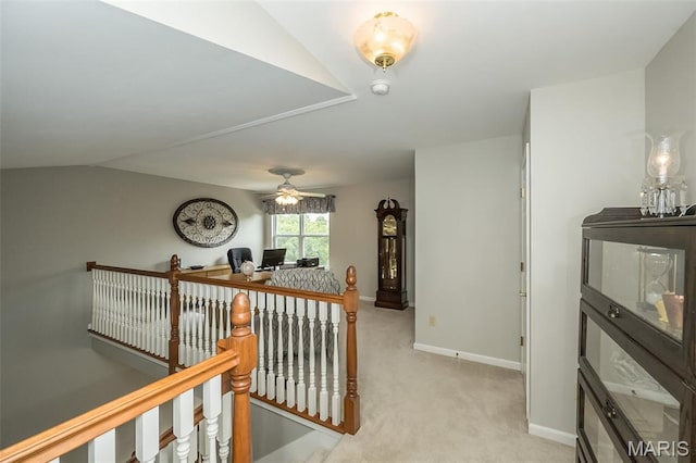 7202 Geneva Manor Ct, Oakville Township, MO 63129 - hall featuring an upstairs landing and light colored carpet
