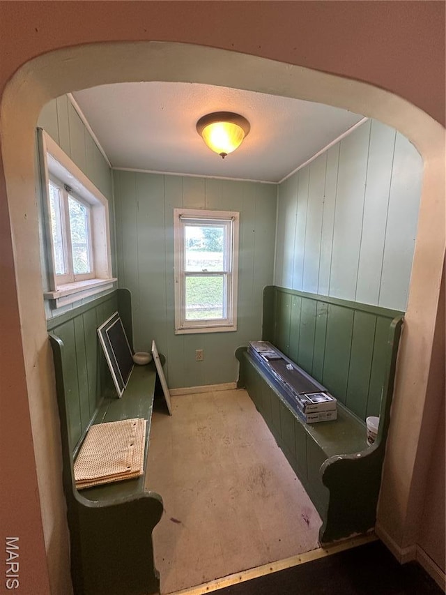 2008 Grace St, Hannibal, MO 63401 - misc room with healthy amount of natural light, arched walkways, and a decorative wall