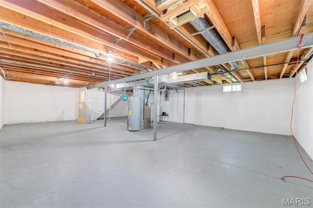 1755 Atmore Dr, Saint Louis, MO 63136 - basement with gas water heater